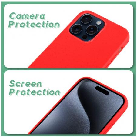 Carcasa COOL para iPhone 15 Pro Eco Biodegradable Rojo