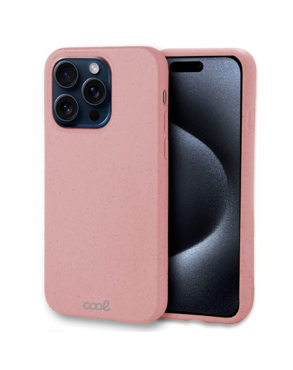 Carcasa COOL para iPhone 15 Pro Eco Biodegradable Rosa