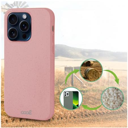 Carcasa COOL para iPhone 15 Pro Eco Biodegradable Rosa
