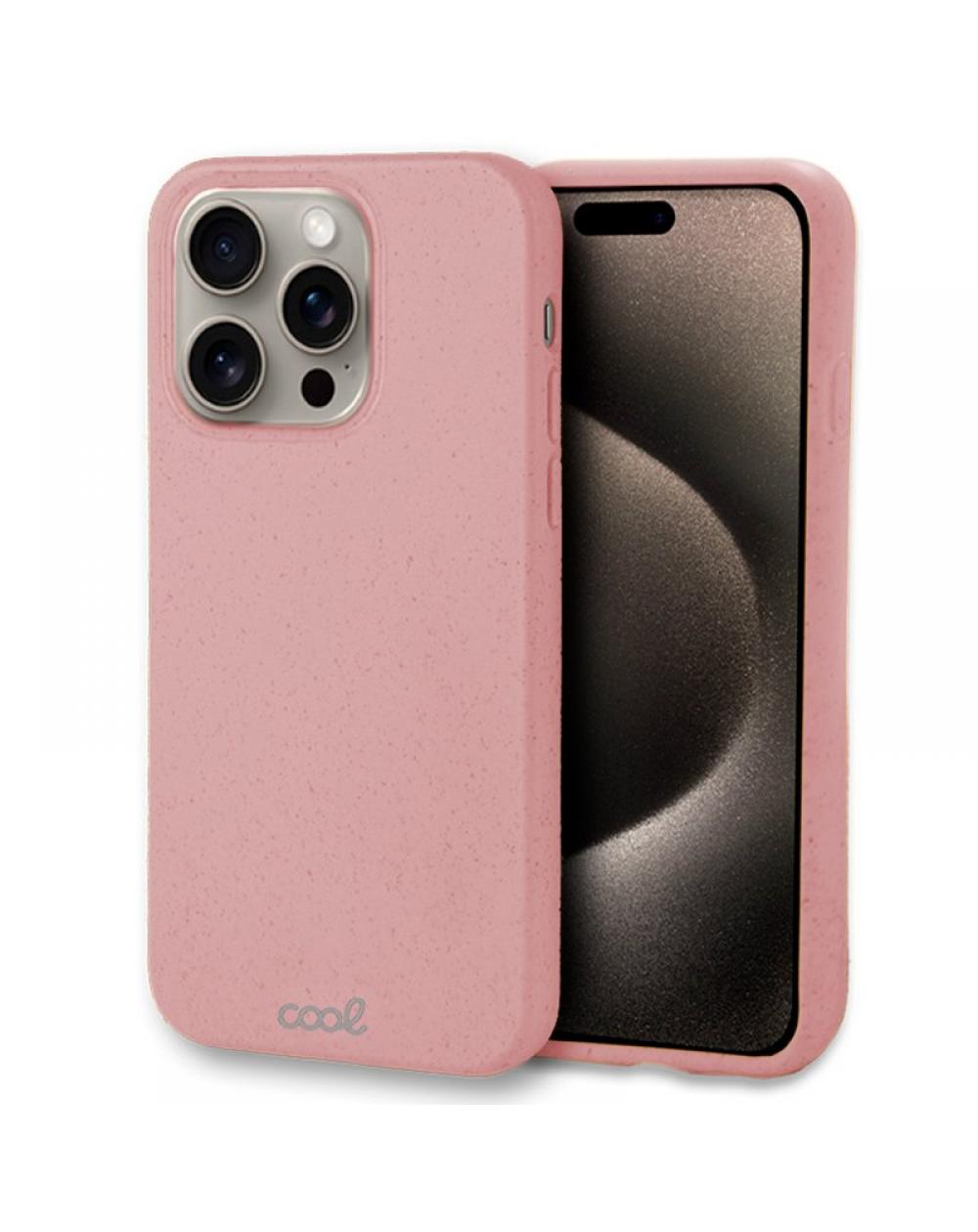 Carcasa COOL para iPhone 15 Pro Max Eco Biodegradable Rosa