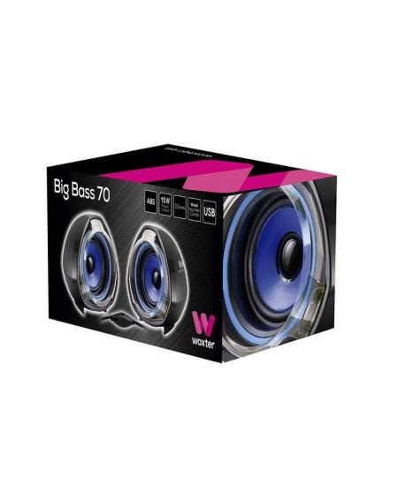 Altavoces Woxter Big Bass 70/ 15W/ 2.0/ Azules - Imagen 5