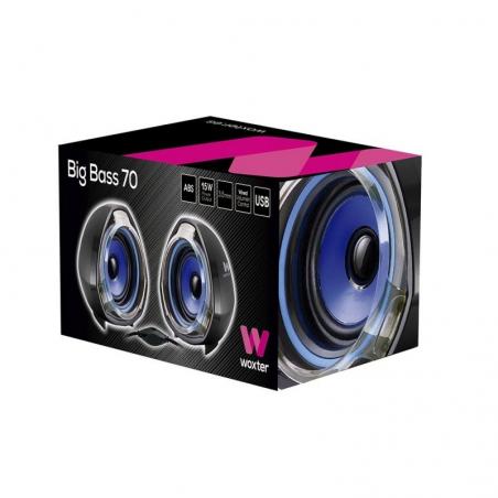 Altavoces Woxter Big Bass 70/ 15W/ 2.0/ Azules - Imagen 5