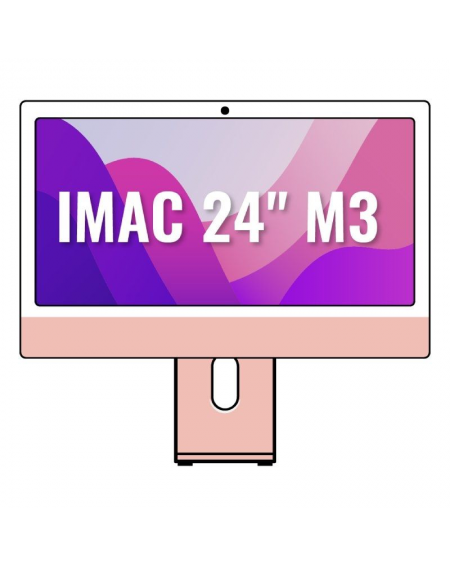 Apple iMac 24' Retina 4,5K / M3 8-Core CPU/ 8Gb/ 256Gb SSD/ 10-Core GPU/ Rosa