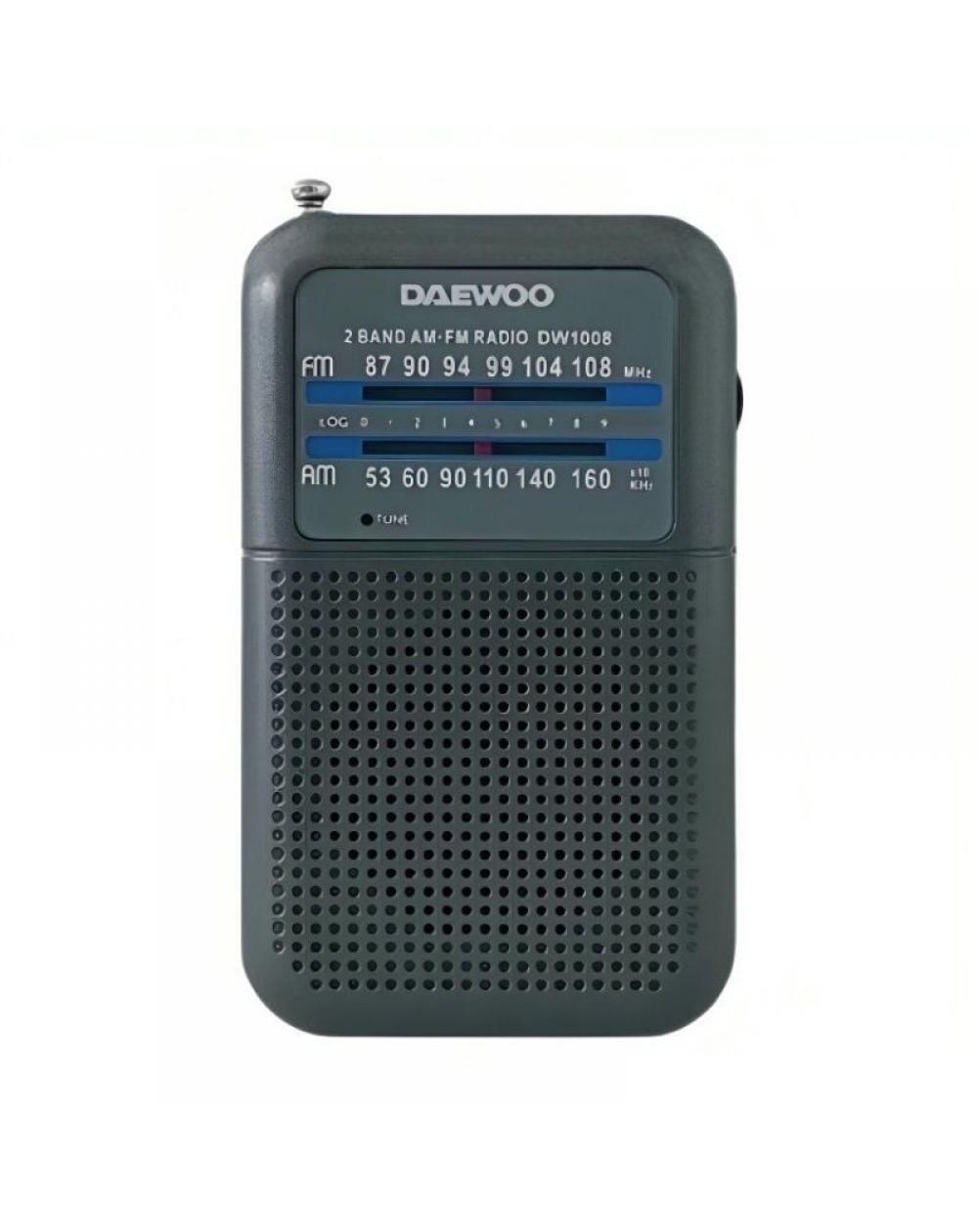 Radio Portátil Daewoo DW1008/ Gris