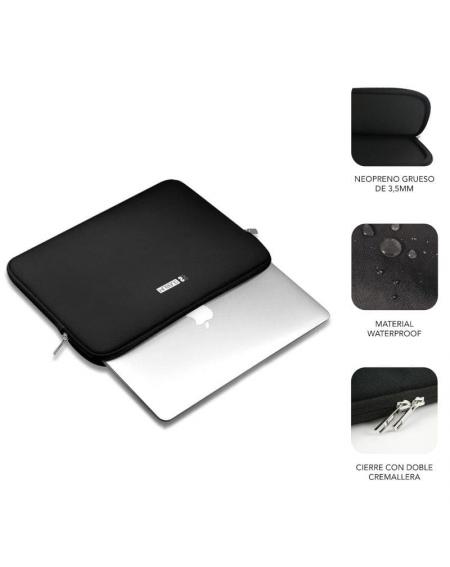Funda Subblim Business Laptop Sleeve Neoprene para Portátiles 13.3'-14'/ Negra