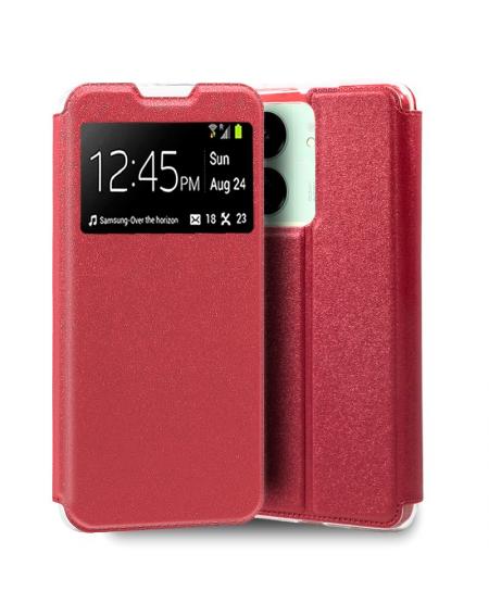 Funda COOL Flip Cover para Xiaomi Redmi 13C / Poco C65 Liso Rojo