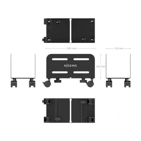 Soporte de Suelo con Ruedas Aisens MPC06-207 para PC/ hasta 10kg