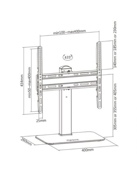 Soporte de Mesa Giratorio DT55S-217 para TV y Monitor de 32'-55'/ hasta 40 kg