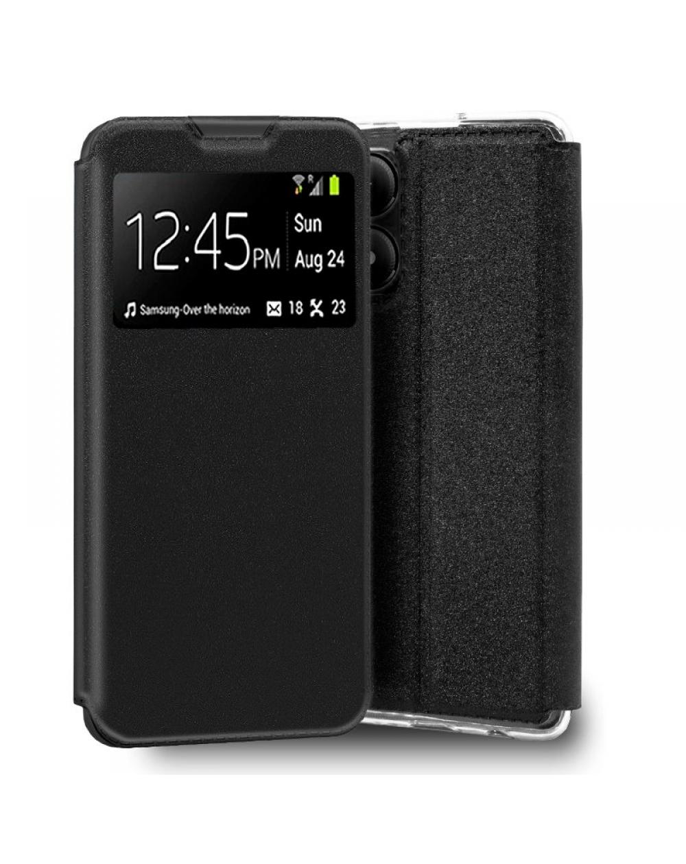 Funda COOL Flip Cover para ZTE Blade A33s Liso Negro