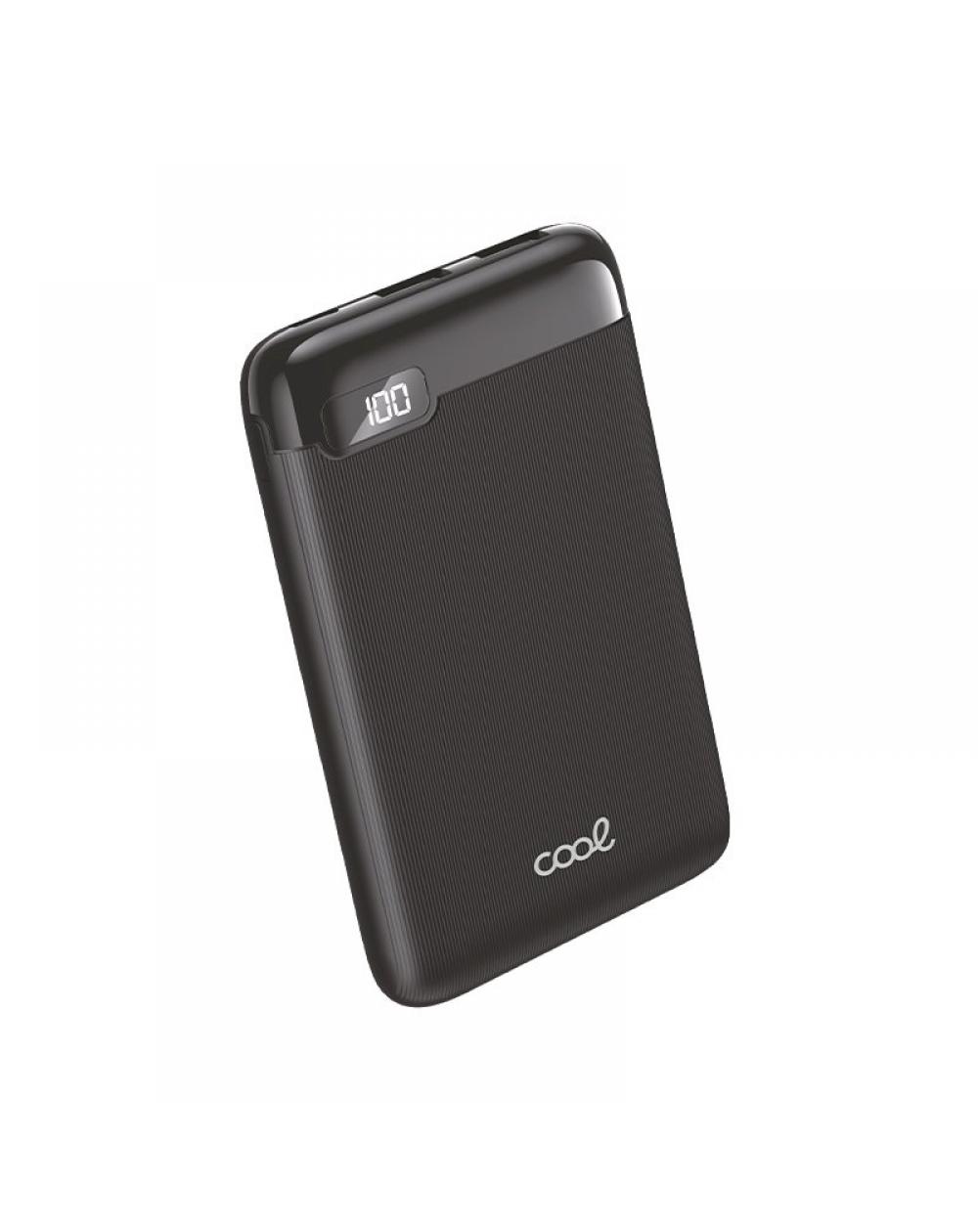 Bateria Externa Power Bank 5000 mAh Display COOL 10W Negro