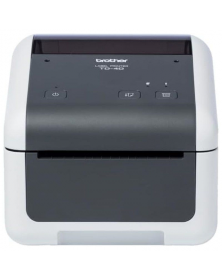 Impresora de Etiquetas y Tickets Brother TD-4520DN/ Térmica/ Ancho etiqueta 118mm/ USB-RS232-Ethernet/ Blanca y Negra