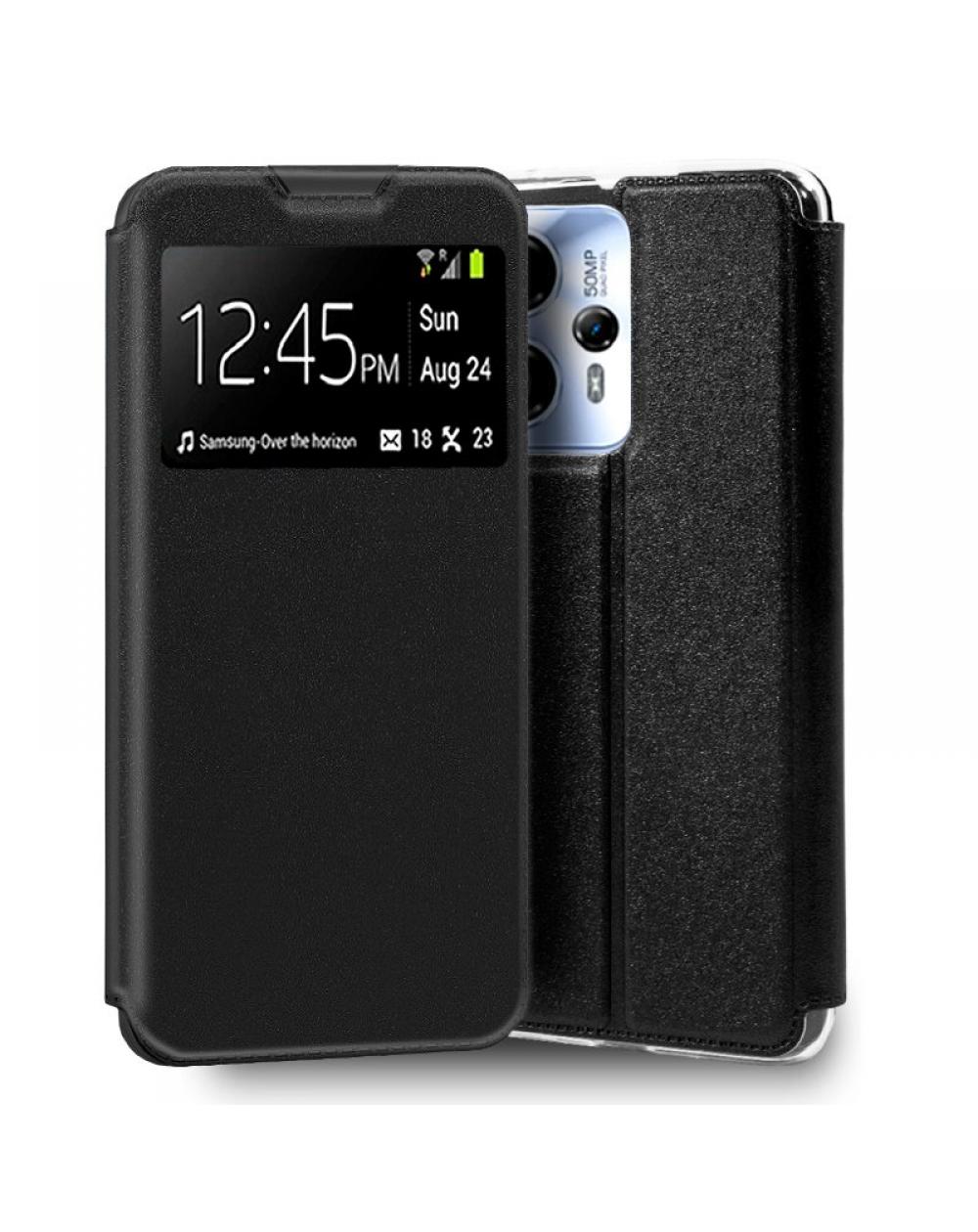 Funda COOL Flip Cover para Motorola Moto G13 / G23 Liso Negro