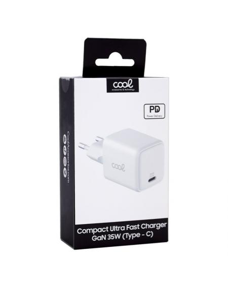 Cargador Red Universal Ultra Fast (PD) Tipo-C COOL (35W) Blanco