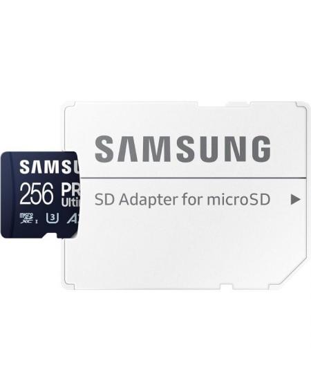 Tarjeta de Memoria Samsung Pro Ultimate 256GB microSD XC con Adaptador/ Clase 10/ 200MBs