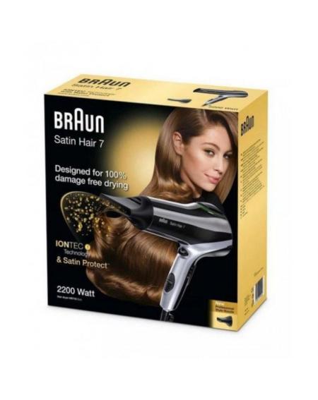 Secador Braun Satin Hair 7 HD730/ 2200W/ Iónico/ Negro