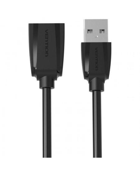 Cable Alargador USB 2.0 Vention VAS-A44-B050/ USB Macho - USB Hembra/ 50cm/ Negro