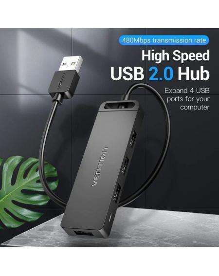 Hub USB 2.0 Vention CHMBF/ 4xUSB/ 1m