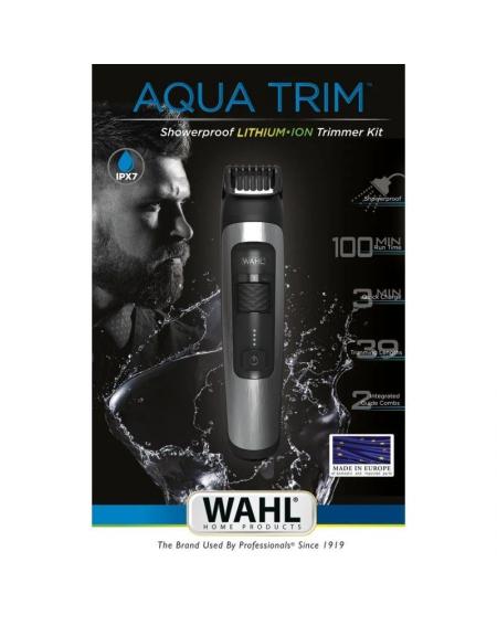 Cortabarbas Wahl Aqua Trim 1065-0460/ con Batería/ 4 Accesorios