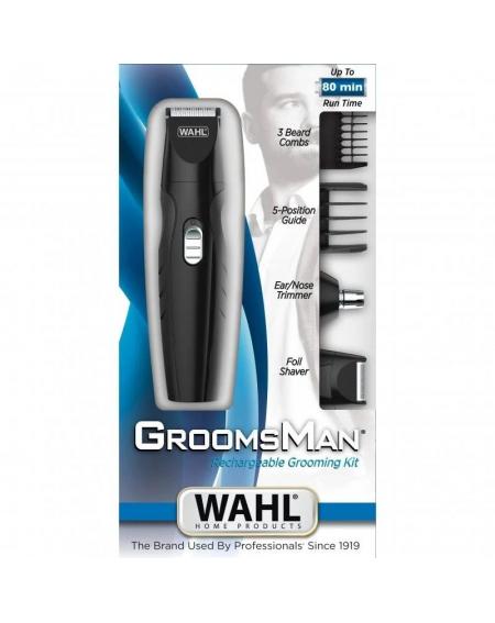 Recortadora Wahl Groomsman Kit 9685-016/ Con Batería/ 11 Accesorios