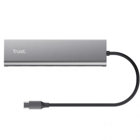 Hub USB Tipo-C Trust Halyx/ 4xUSB Tipo-C/ 1xUSB Tipo-C PD