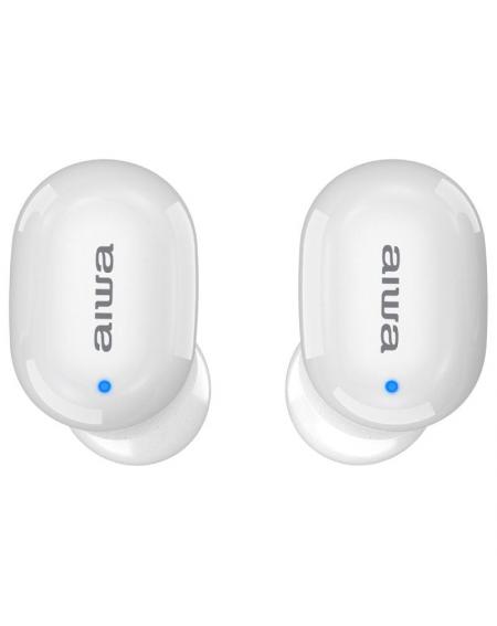 Auriculares Bluetooth Aiwa EBTW-150WTMKII con estuche de carga/ Autonomía 3h/ Blancos