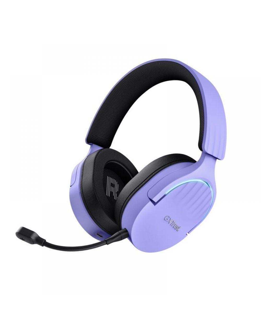 Auriculares Gaming Inalámbricos con Micrófono Trust Gaming GXT 491 Fayzo/ Bluetooth/ Jack 3.5/ Morados