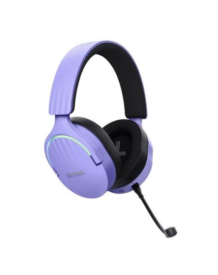 Auriculares Gaming Inalámbricos con Micrófono Trust Gaming GXT 491 Fayzo/ Bluetooth/ Jack 3.5/ Morados