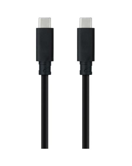 Cable USB 3.2 Nanocable 10.01.4103/ USB Tipo-C Macho - USB Tipo-C Macho/ Hasta 100W/ 20Gbps/ 3m/ Negro