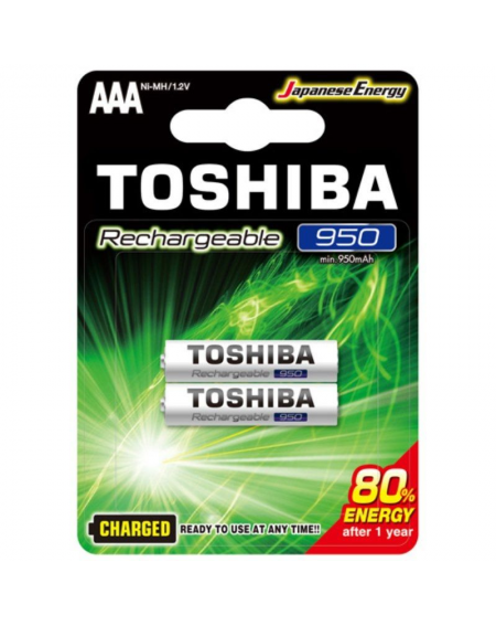 Pack de 2 Pilas AAA Toshiba Rechargeable/ 1.2V/ Recargables