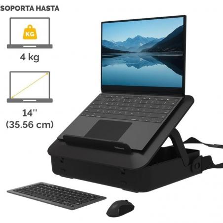 Maletín con Elevador Fellowes Breyta para Portátiles hasta 14'/ Negro