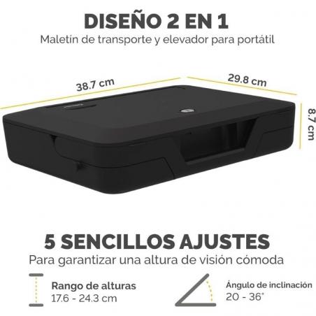 Maletín con Elevador Fellowes Breyta para Portátiles hasta 14'/ Negro