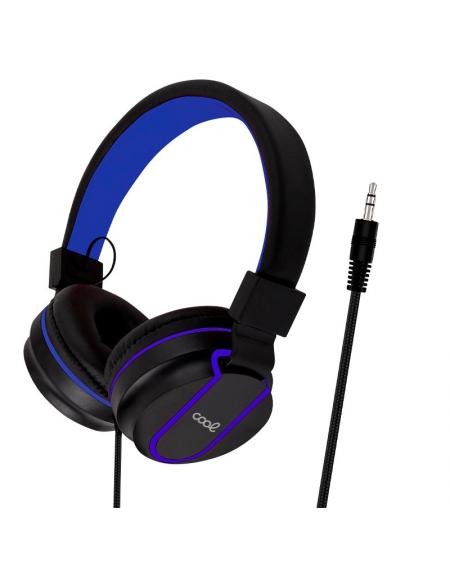 Auriculares Cascos Jack 3,5 mm COOL Toronto Con Micro Negro-Azul