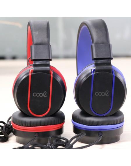 Auriculares Cascos Jack 3,5 mm COOL Toronto Con Micro Negro-Azul