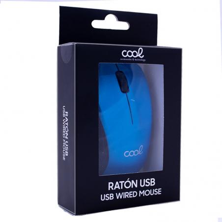 Ratón COOL USB Wired Azul