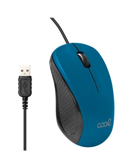 Ratón COOL USB Wired Azul