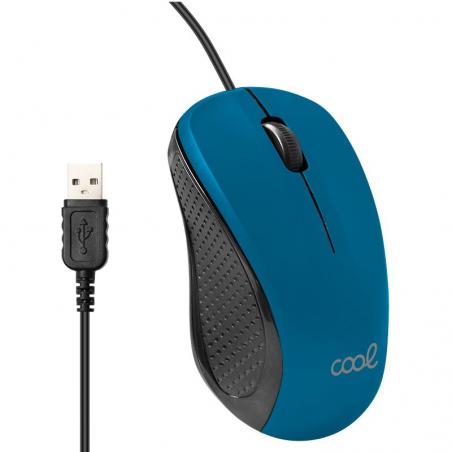 Ratón COOL USB Wired Azul