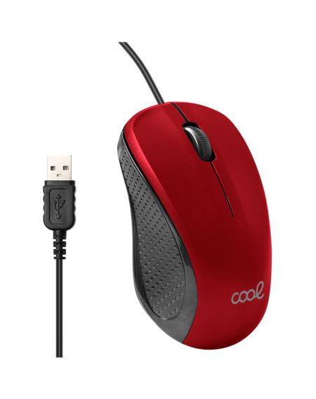 Ratón COOL USB Wired Rojo