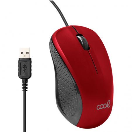 Ratón COOL USB Wired Rojo