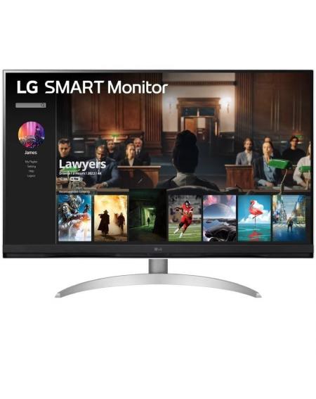 Smart Monitor LG 32SQ700S-W 31.5'/ 4K/ Smart TV/ Multimedia/ Plata y Blanco