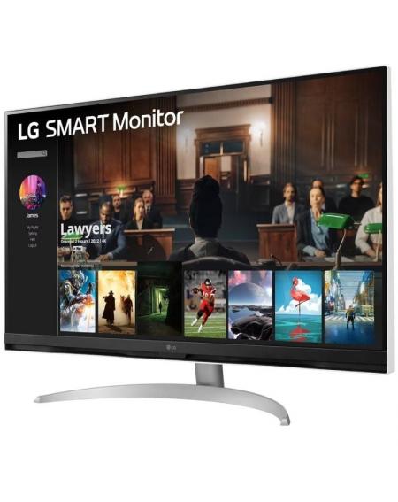 Smart Monitor LG 32SQ700S-W 31.5'/ 4K/ Smart TV/ Multimedia/ Plata y Blanco