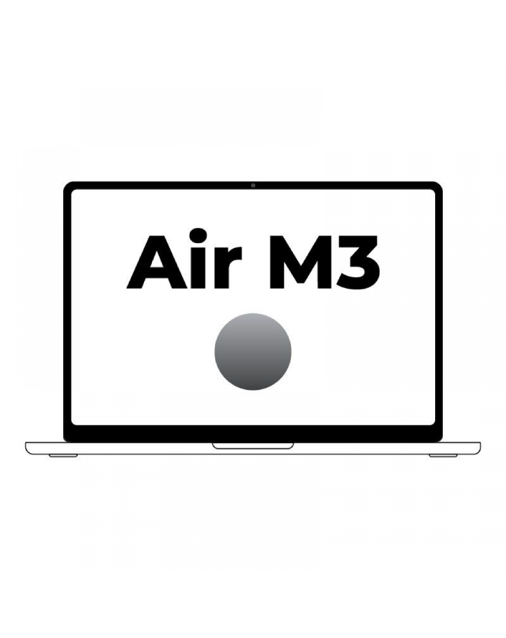 Apple Macbook Air 13,6'/ M3 8-Core CPU/ 8Gb/ 256Gb SSD/ 8-Core GPU/ Gris Espacial
