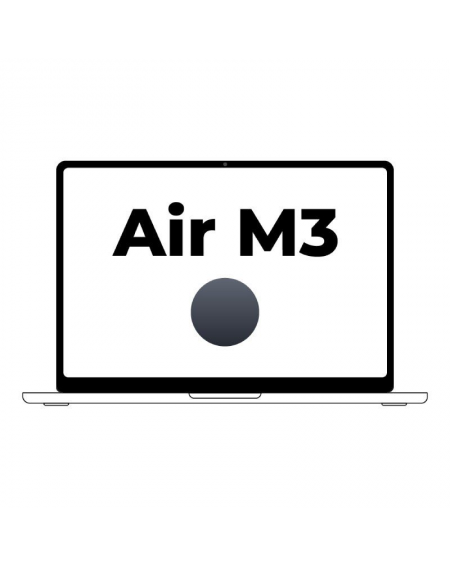 Apple Macbook Air 13,6'/ M3 8-Core CPU/ 8Gb/ 256Gb SSD/ 8-Core GPU/ Medianoche