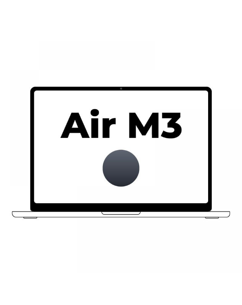 Apple Macbook Air 15' / M3 8-Core CPU/ 8Gb/ 256Gb SSD/ 10-Core GPU/ Medianoche