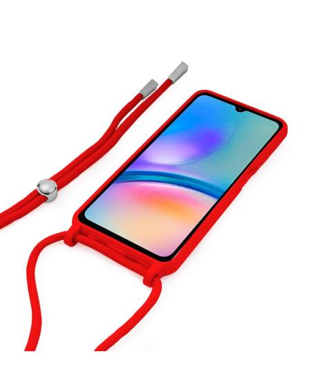 Carcasa COOL para Samsung A057 Galaxy A05s Cordón Liso Rojo