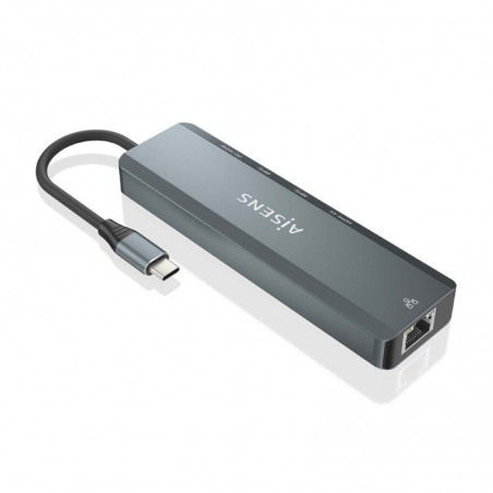 Docking USB Tipo-C Aisens ASUC-5P011-GR/ 1xHDMI/ 2xUSB/ 1xRJ45/ 1xUSB Tipo-C/ 1xUSB Tipo-C PD/ Gris