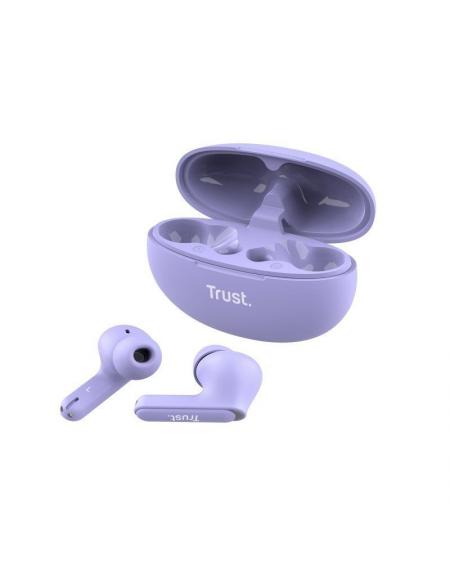 Auriculares Bluetooth Trust Yavi ENC con estuche de carga/ Morados