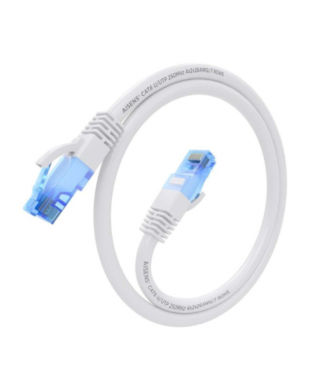 Cable de Red RJ45 AWG26 CCA UTP Aisens A135-0816 Cat.6/ 30cm/ Blanco