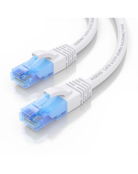 Cable de Red RJ45 AWG26 CCA UTP Aisens A135-0816 Cat.6/ 30cm/ Blanco