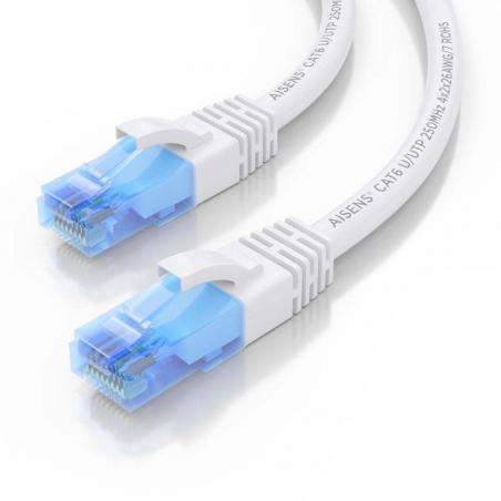 Cable de Red RJ45 AWG26 CCA UTP Aisens A135-0816 Cat.6/ 30cm/ Blanco