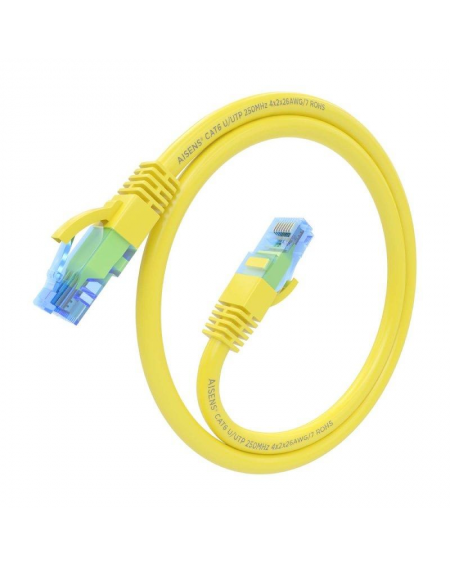 Cable de Red RJ45 AWG26 CCA UTP Aisens A135-0831 Cat.6/ 50cm/ Amarillo